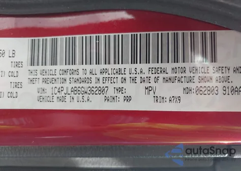 2016 Jeep Cherokee Sport z USA, uszkodzony, nr VIN 1C4PJLAB6GW362807